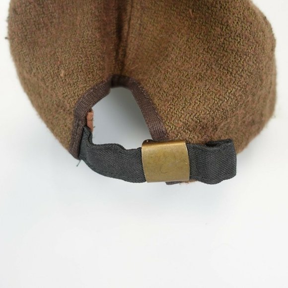 GREEN TOPS Men's Brown Peaked Cap OS Hat Metal Buckle Reusable Sustainable - Picture 7 of 12